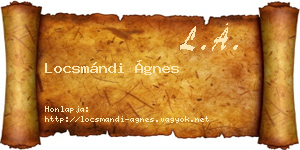 Locsmándi Ágnes névjegykártya